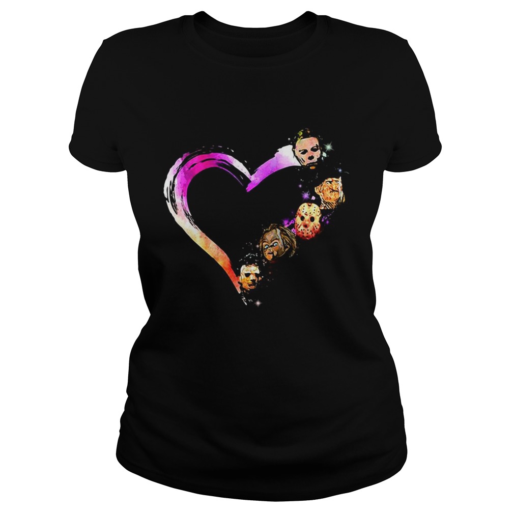 Halloween horror characters heart Classic Ladies