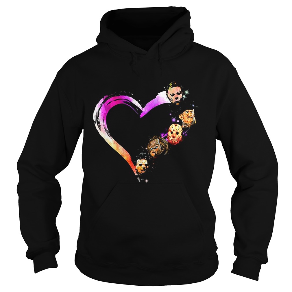 Halloween horror characters heart Hoodie