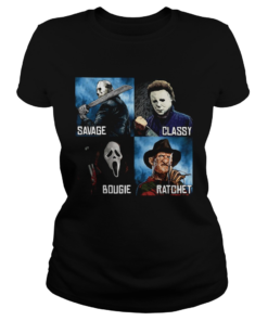 Halloween horror characters savage classy bougie ratchet  Classic Ladies
