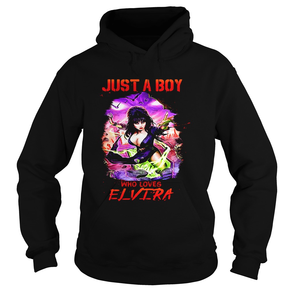 Halloween just a boy who loves elvira Hoodie