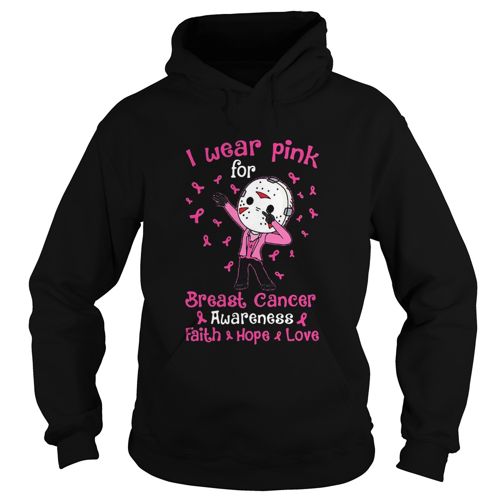 Halloween michael myers i wear pink for breast cancer awareness faith hope love Hoodie