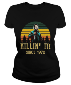 Halloween michael myers killin it since 1978 vintage retro  Classic Ladies