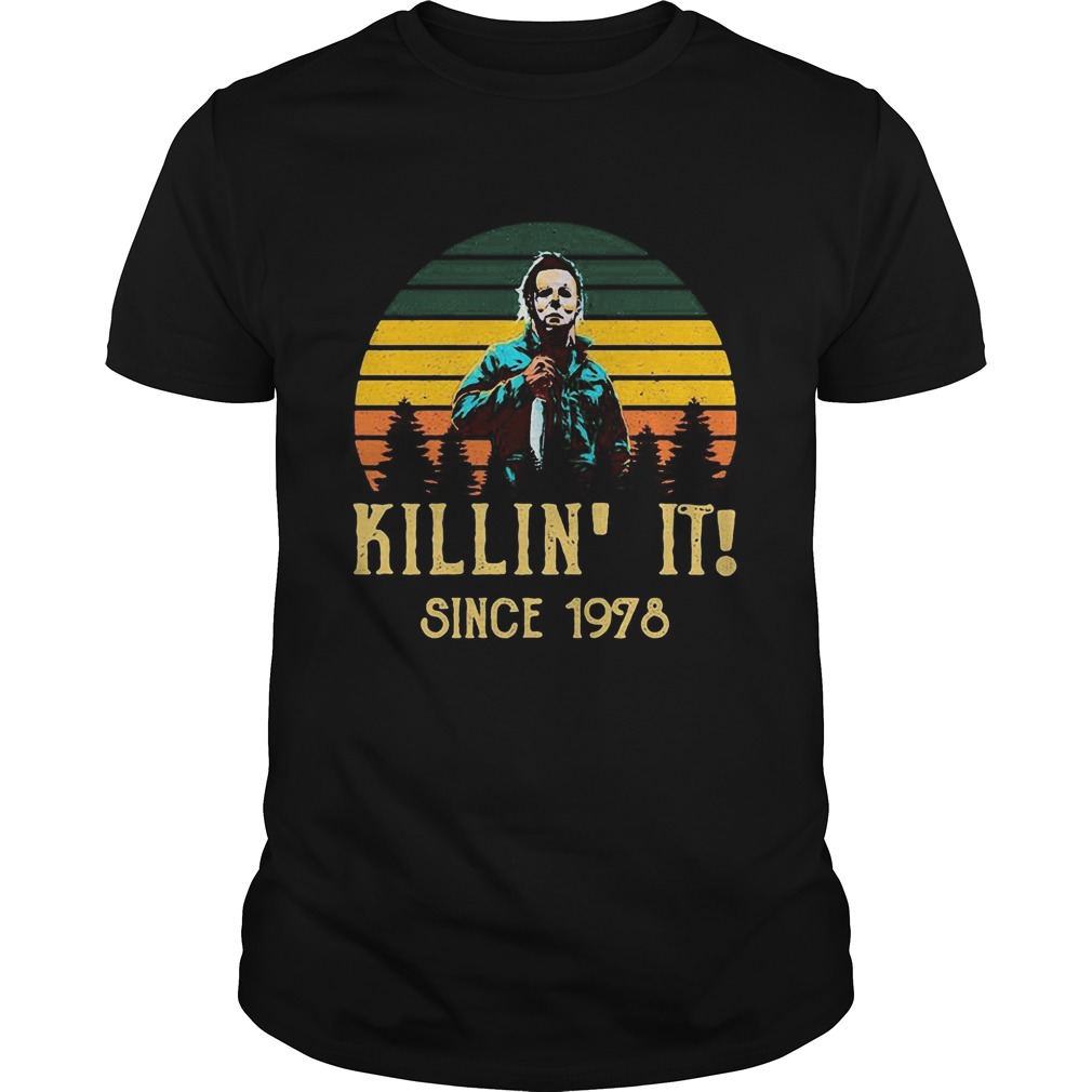 Halloween michael myers killin it since 1978 vintage retro shirt