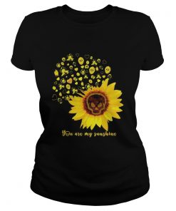 Halloween michael myers sunflower skull you are my sunshine  Classic Ladies