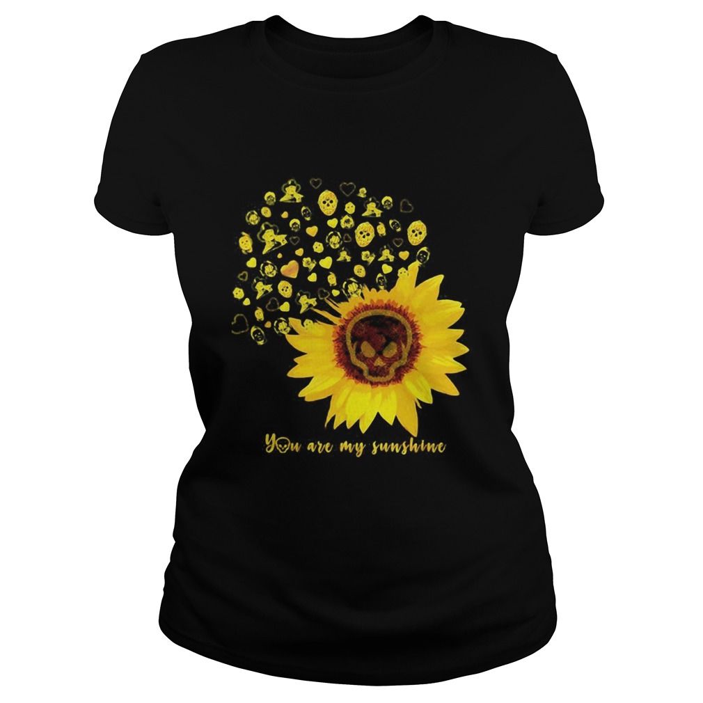 Halloween michael myers sunflower skull you are my sunshine Classic Ladies