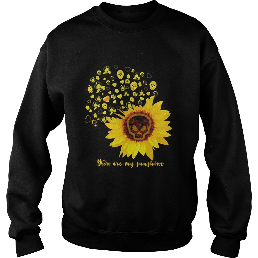 Halloween michael myers sunflower skull you are my sunshine Sweatshirt