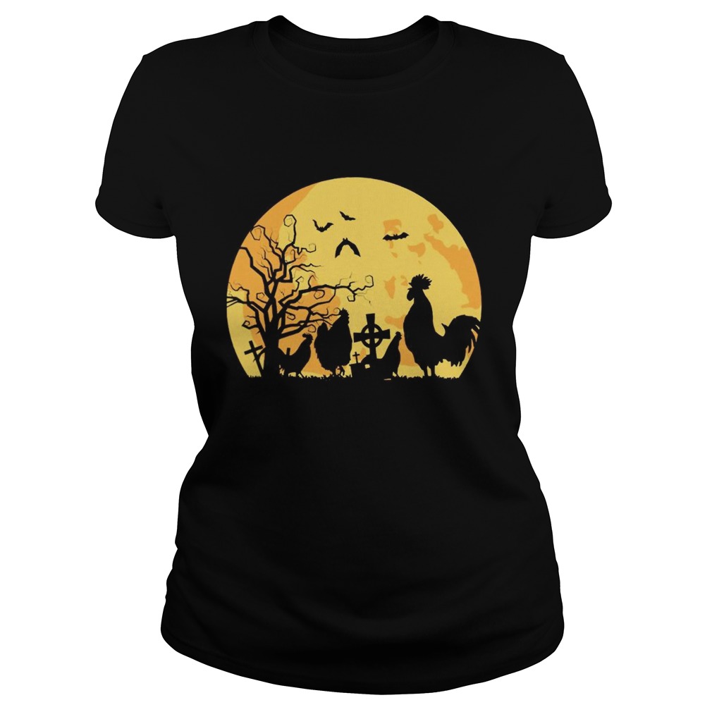 Halloween moon chicken Classic Ladies