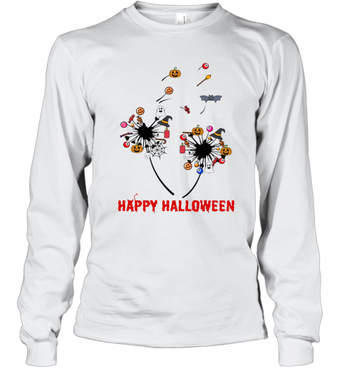 Happy Halloween Dandelion T-Shirt Long Sleeved T-shirt 