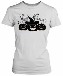 Happy Halloween Witches Pumpkin T-Shirt Classic Women's T-shirt