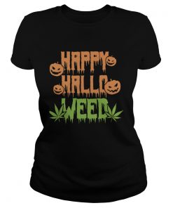 Happy Hallowen weed pumpkin  Classic Ladies