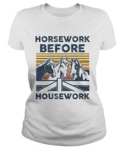 Horsework Before Housework Vintage Retro  Classic Ladies