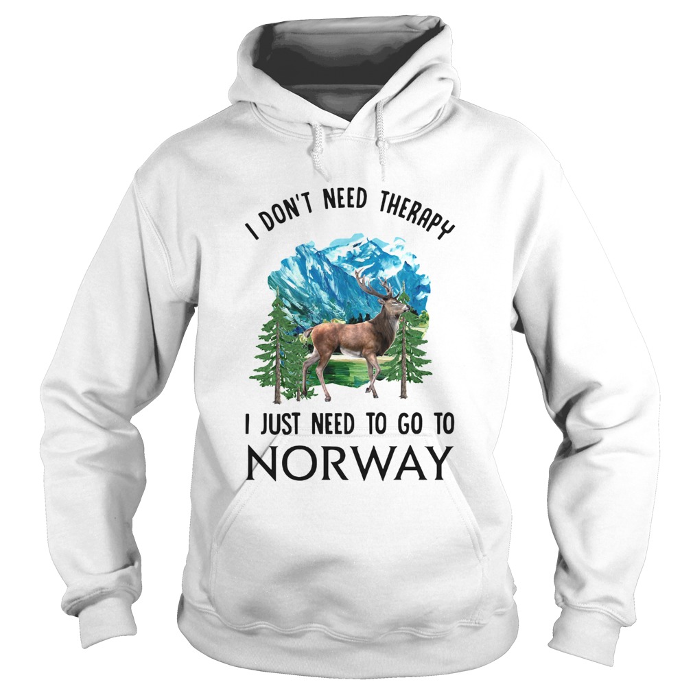 I Dont Need Therapy I Just Need To Go To Norway Hoodie