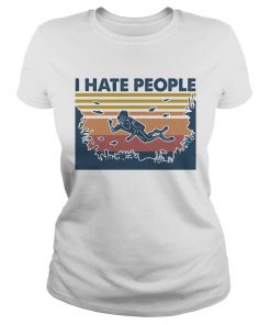 I Hate People Scuba Diving Vintage Retro  Classic Ladies