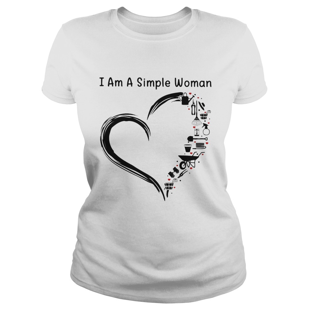 I am a simple woman heart Garden Classic Ladies