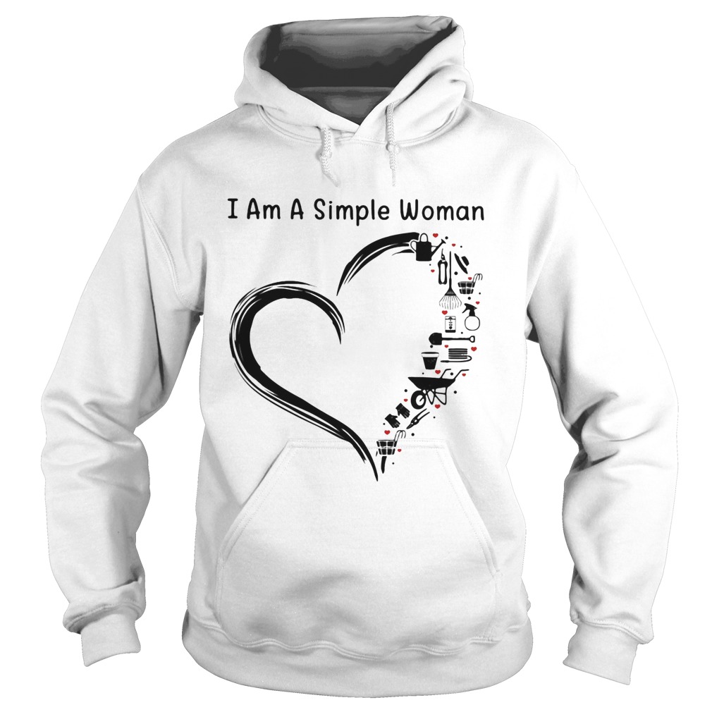I am a simple woman heart Garden Hoodie