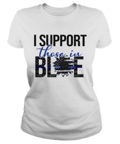 I support those in blue sunflower american flag independence day  Classic Ladies