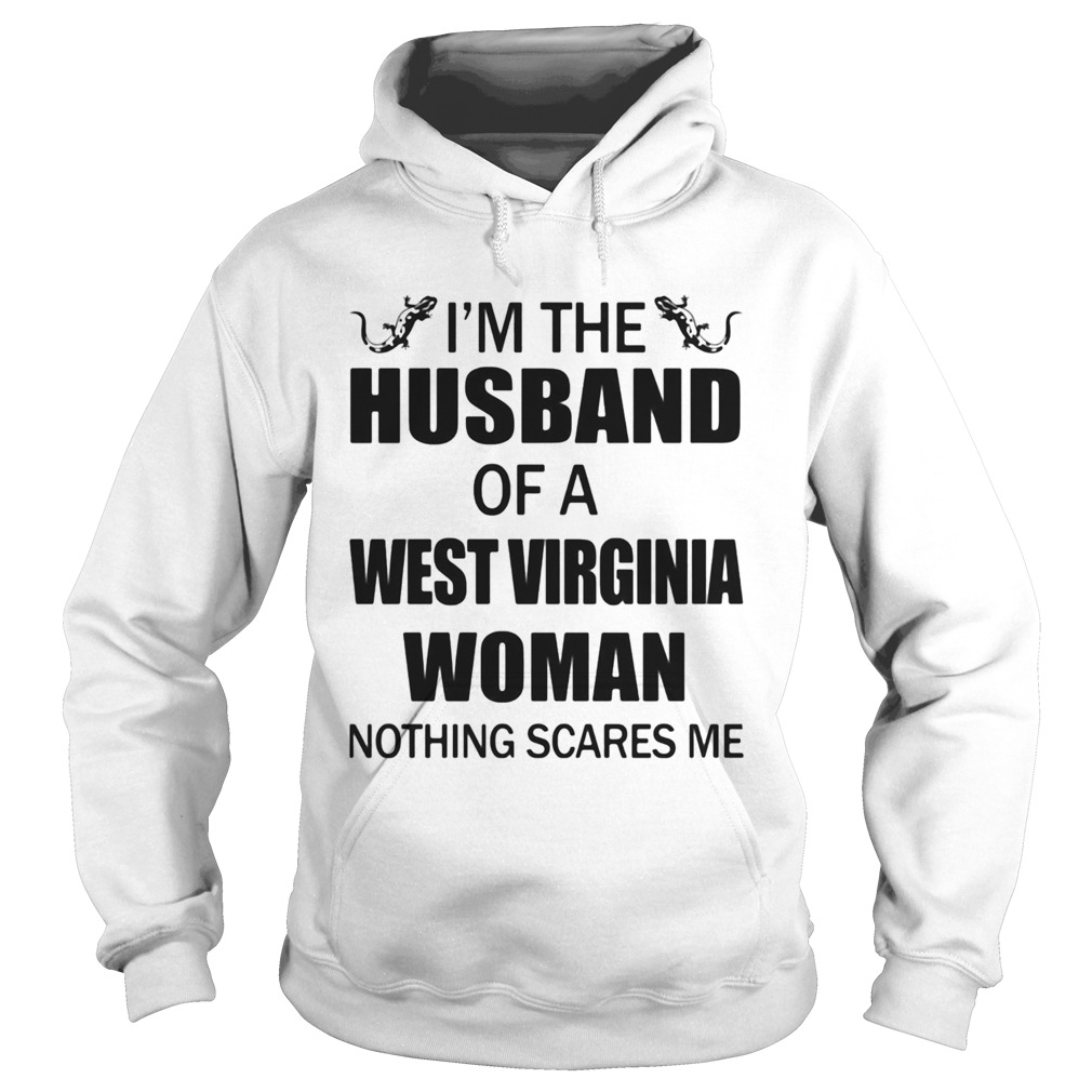 Im The Husband Of A West Virginia Woman Nothing Scares Me Crocodile Hoodie