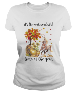 Its The Most Wonderful Time Of The Year Horse Pumpkin Autumn Halloween  Classic Ladies