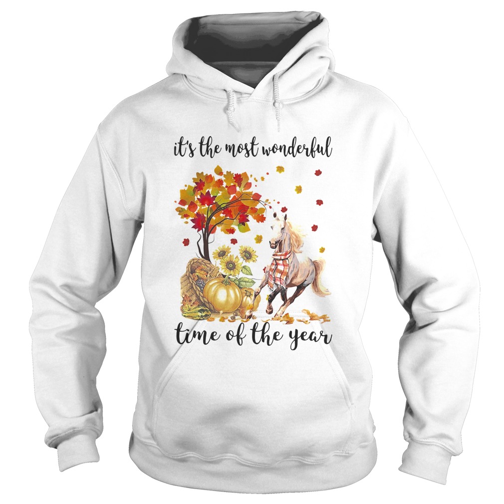 Its The Most Wonderful Time Of The Year Horse Pumpkin Autumn Halloween Hoodie