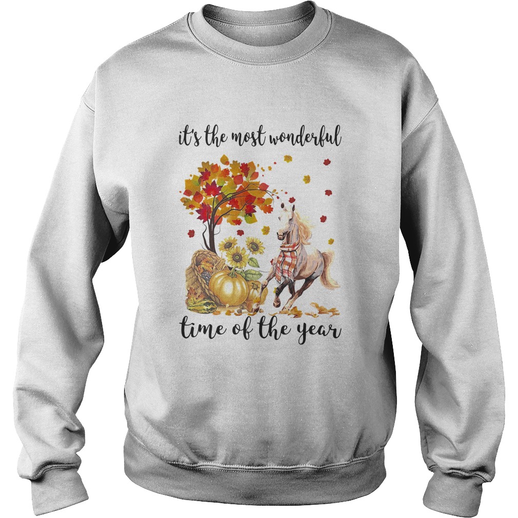 Its The Most Wonderful Time Of The Year Horse Pumpkin Autumn Halloween Sweatshirt
