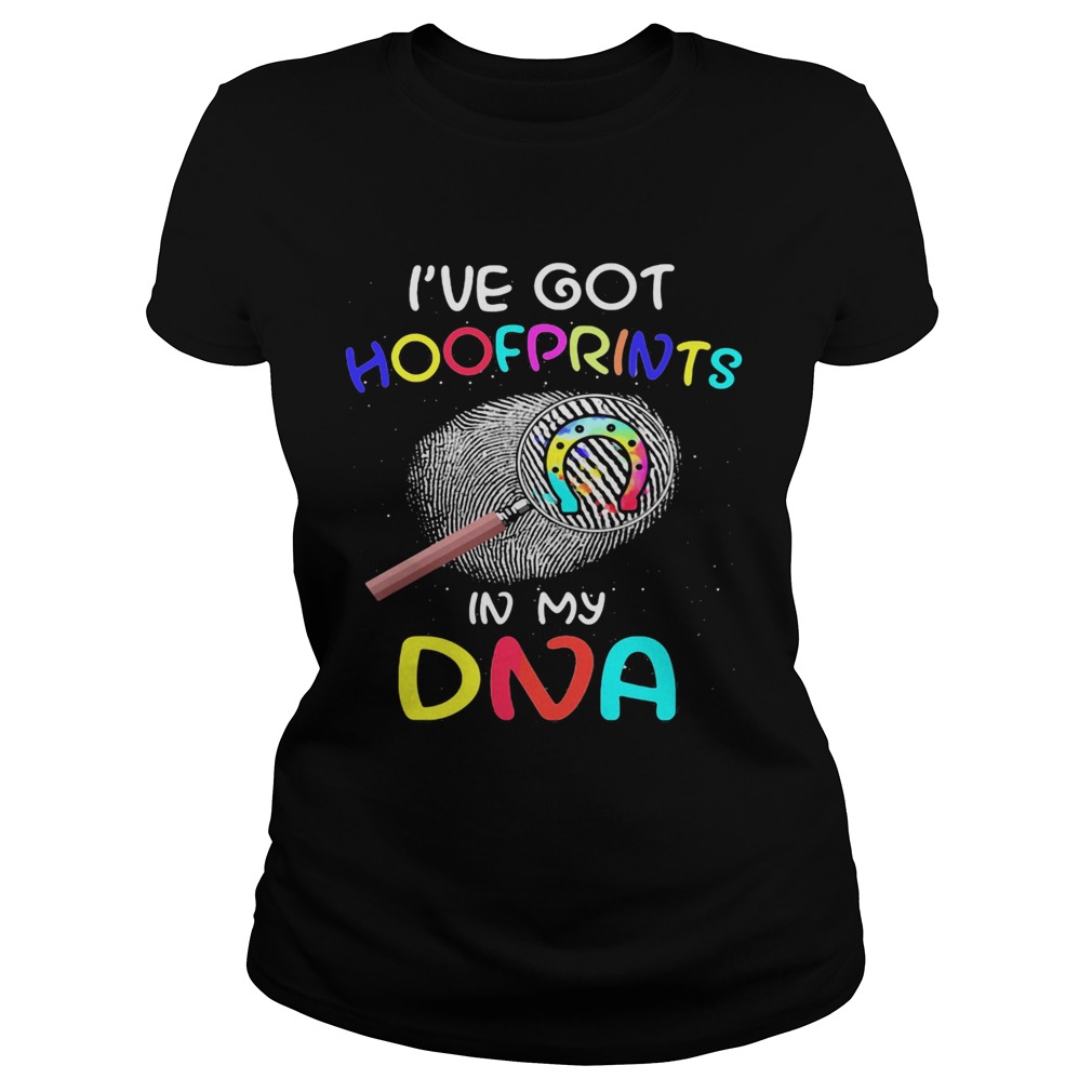 Ive Got Hoofprints In My DNA Magnifying Glass Color Classic Ladies