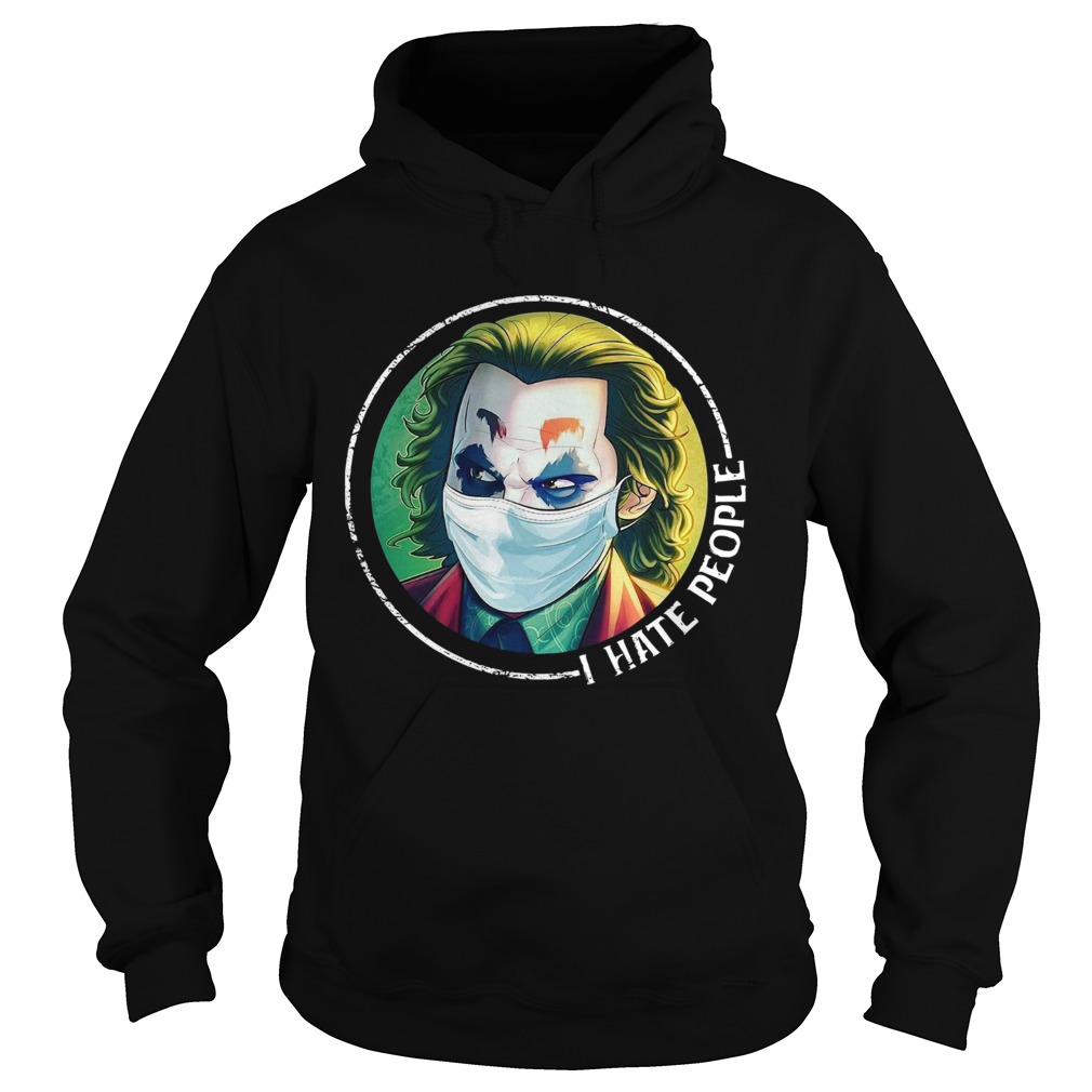 Joker Face Mask I Hate People Vintage Hoodie