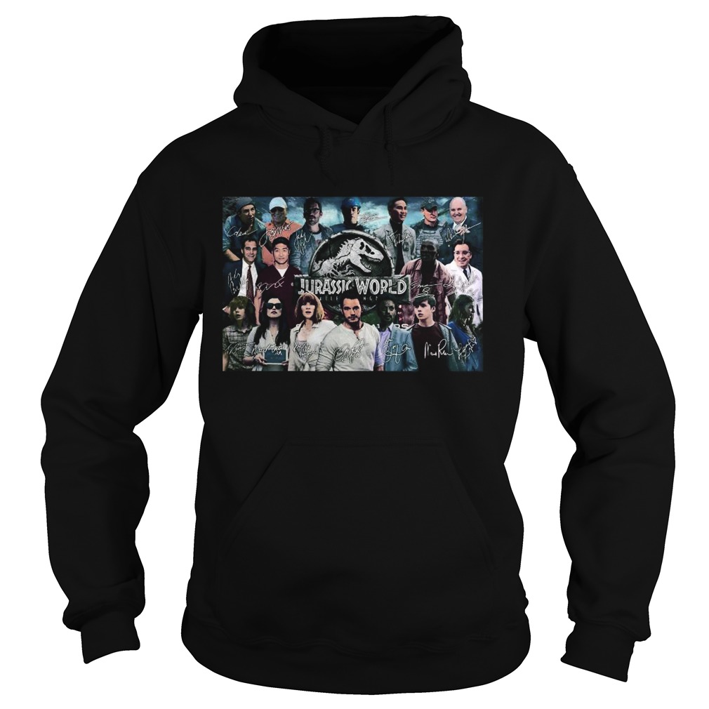 Jurassic world movie characters signatures Hoodie