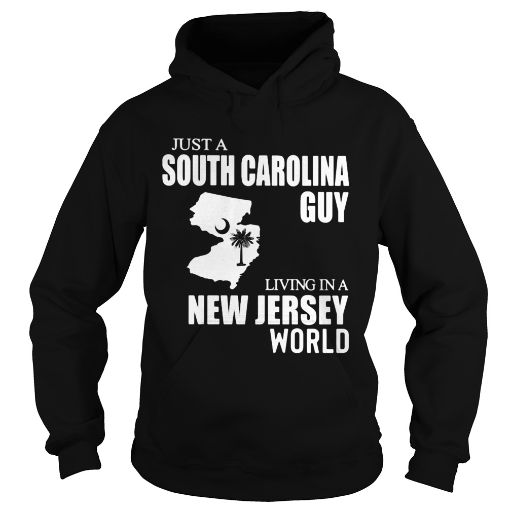 Just A South Carolina Guy Living In A Michigan World Map Hoodie