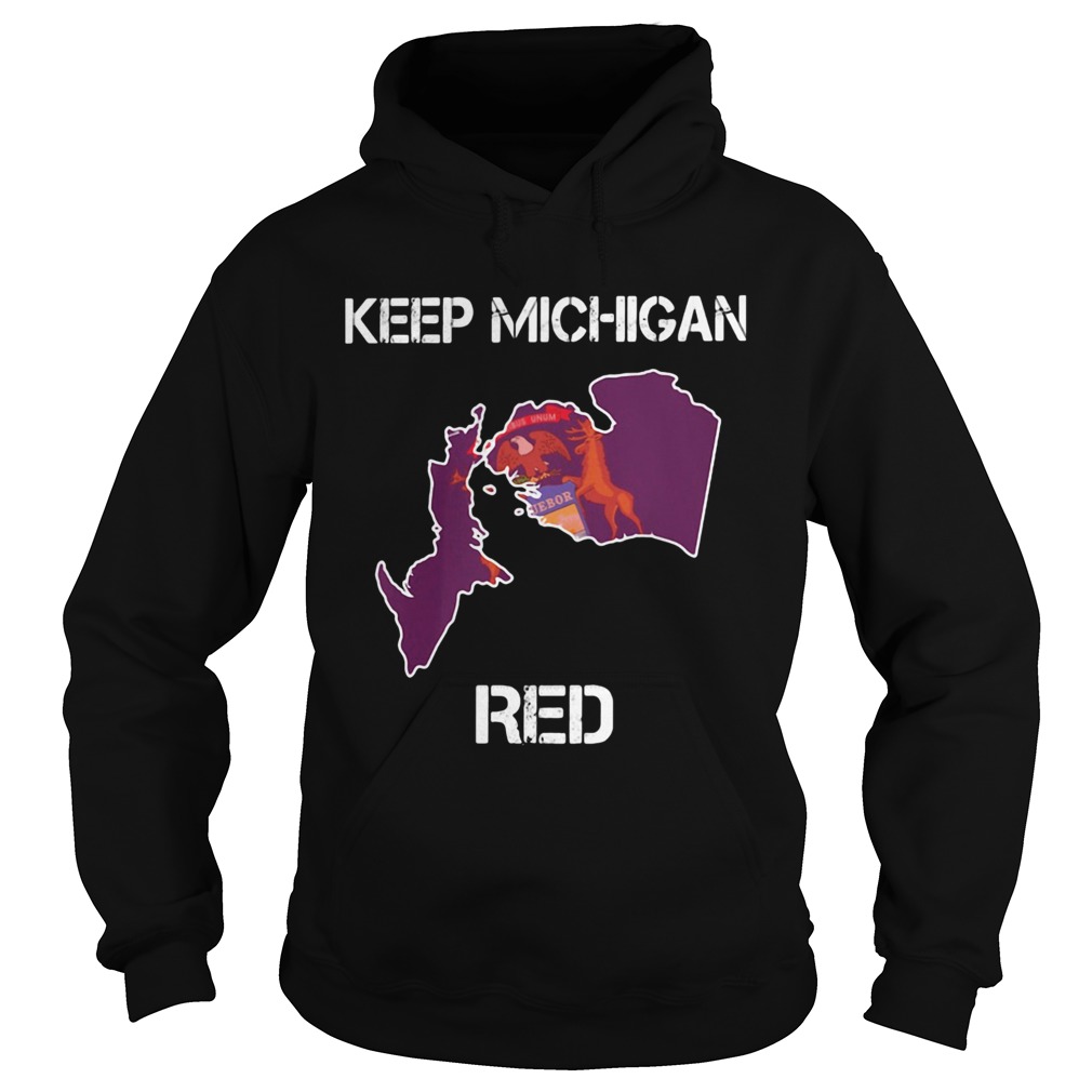 Keep Michigan Red Map Hoodie