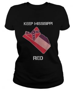 Keep Missisippi Red Map Flag  Classic Ladies