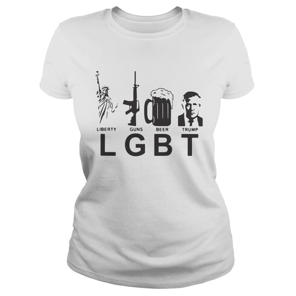 LGBT Liberty Guns Beer Trump Classic Ladies