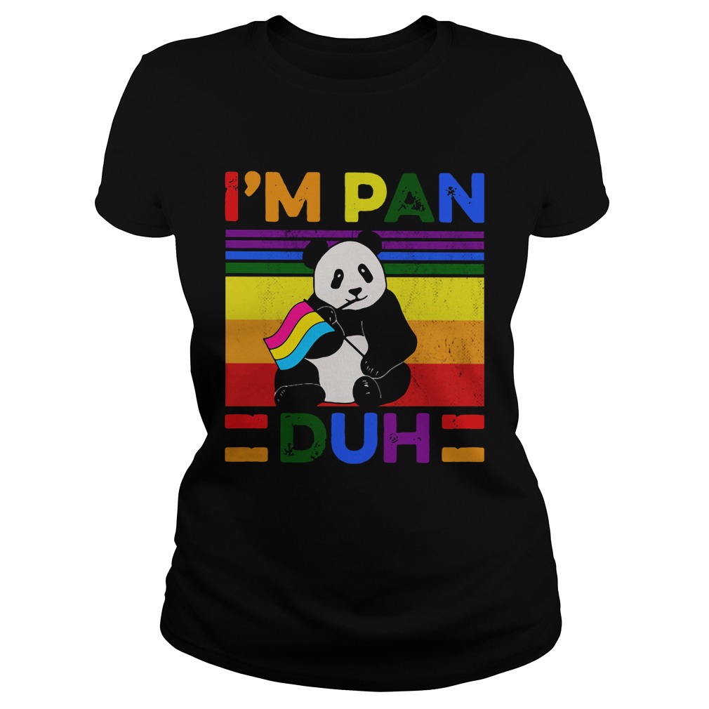 LGBT Panda Im Pan Duh Vintage Classic Ladies