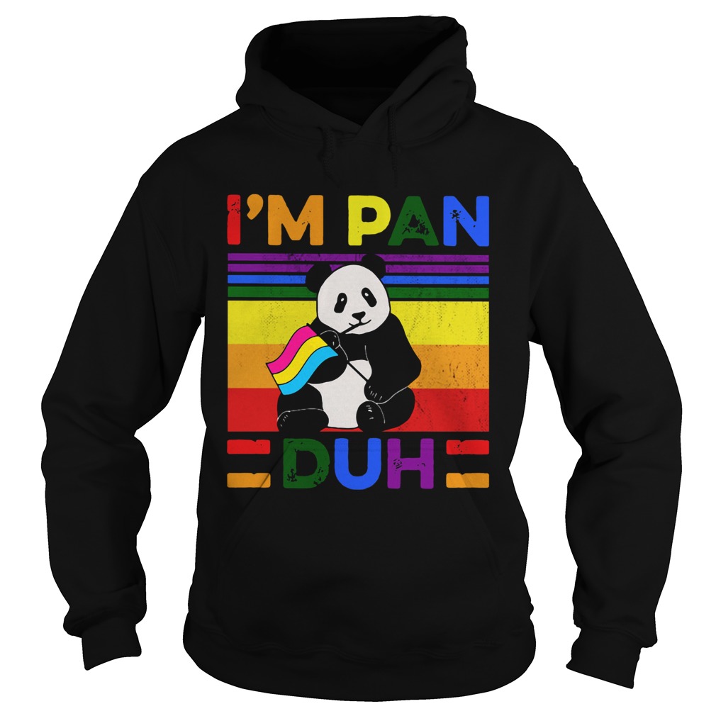 LGBT Panda Im Pan Duh Vintage Hoodie
