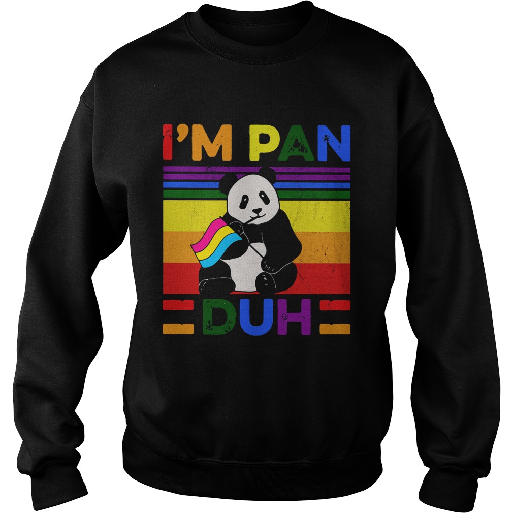 LGBT Panda Im Pan Duh Vintage Sweatshirt
