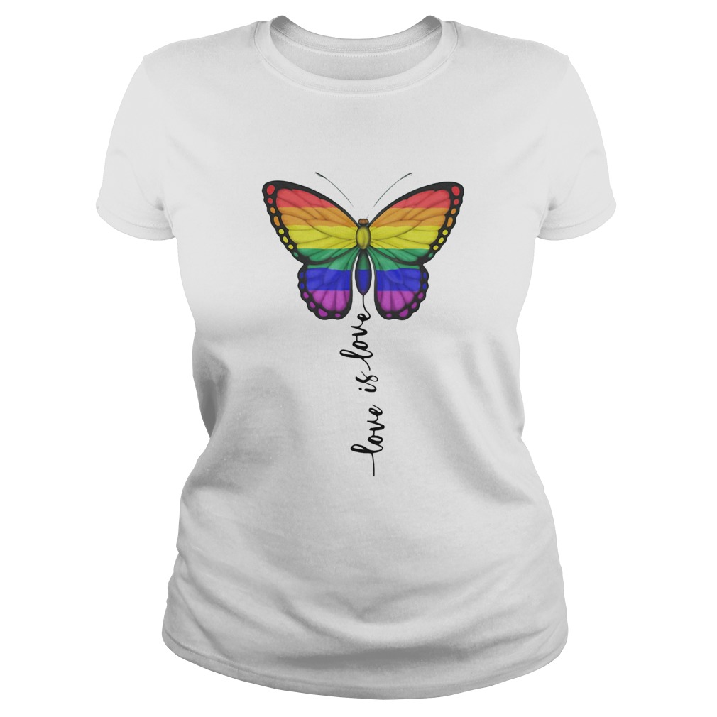 LGBT butterfly love is love Classic Ladies