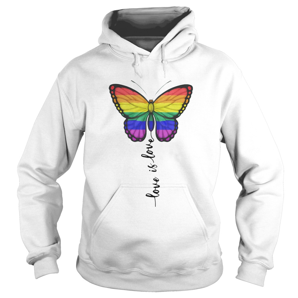 LGBT butterfly love is love Hoodie