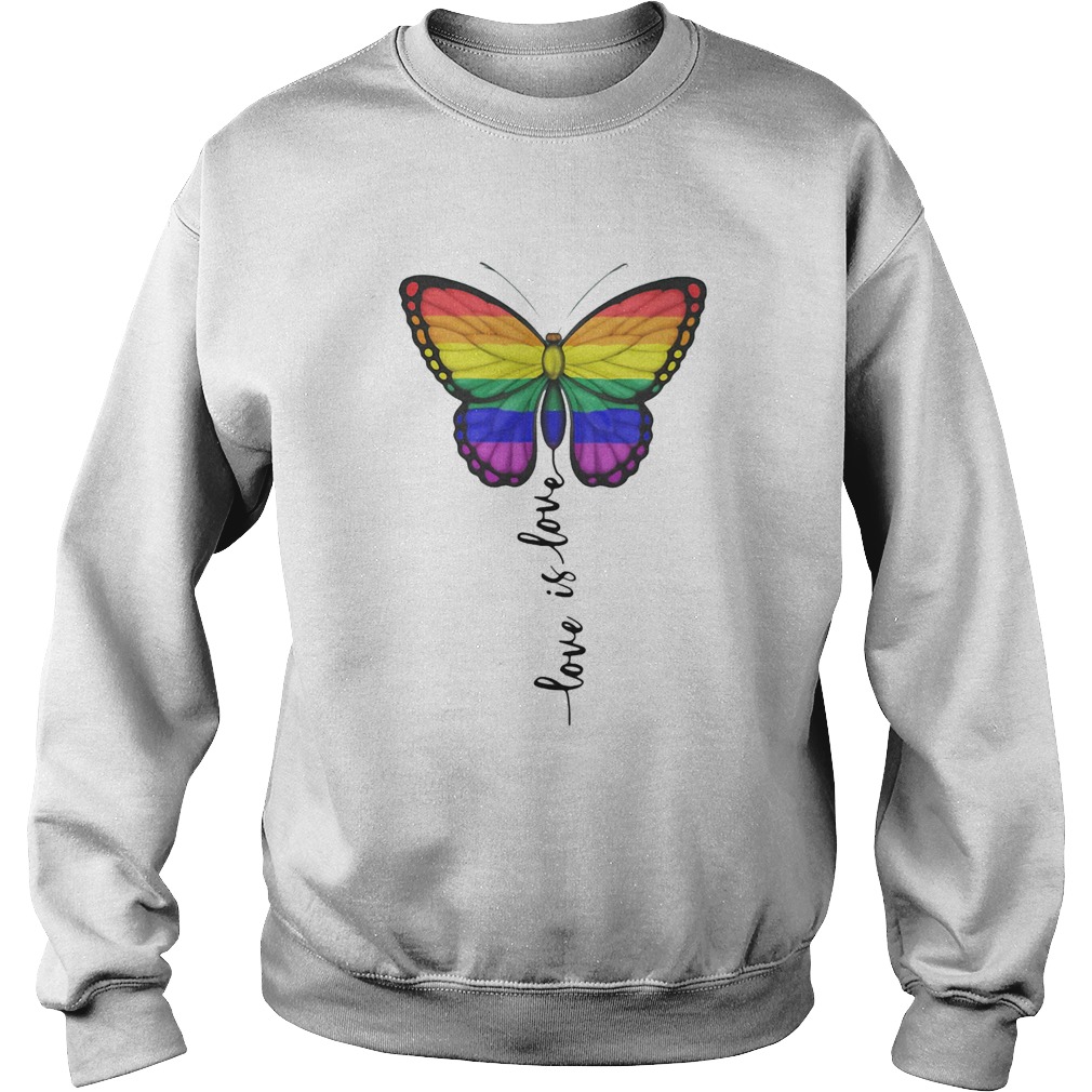 LGBT butterfly love is love Sweatshirt