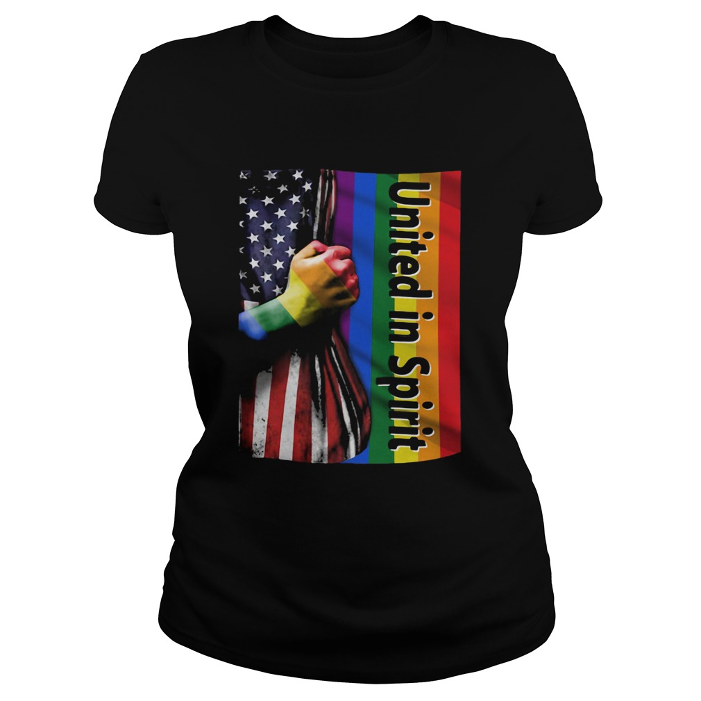 LGBT united in spirit flag USA Classic Ladies