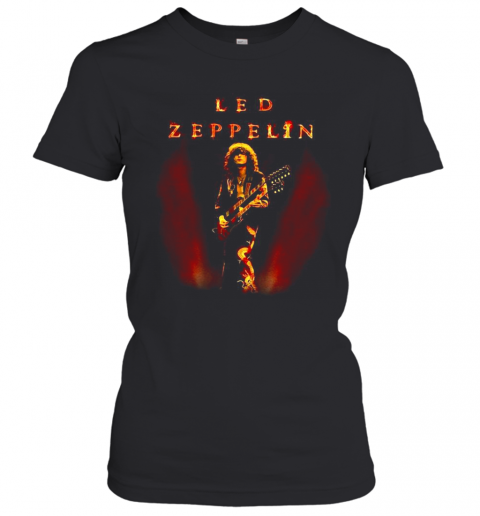 Led Zeppelin Band Playing Guitar Picture T-Shirt Classic Women's T-shirt