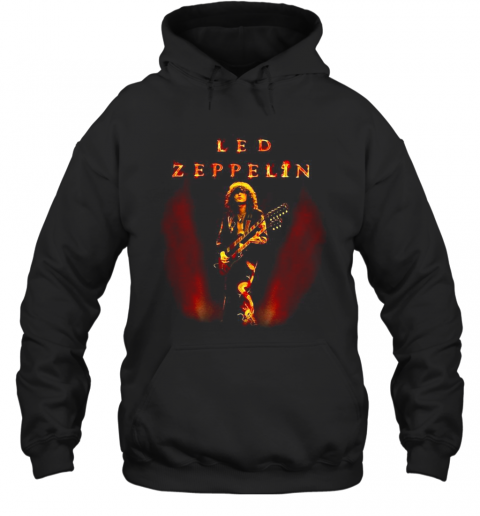 Led Zeppelin Band Playing Guitar Picture T-Shirt Unisex Hoodie