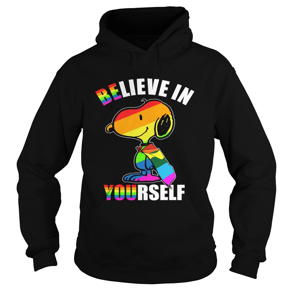 Lgbt flag snoopy believe in yourself Hoodie