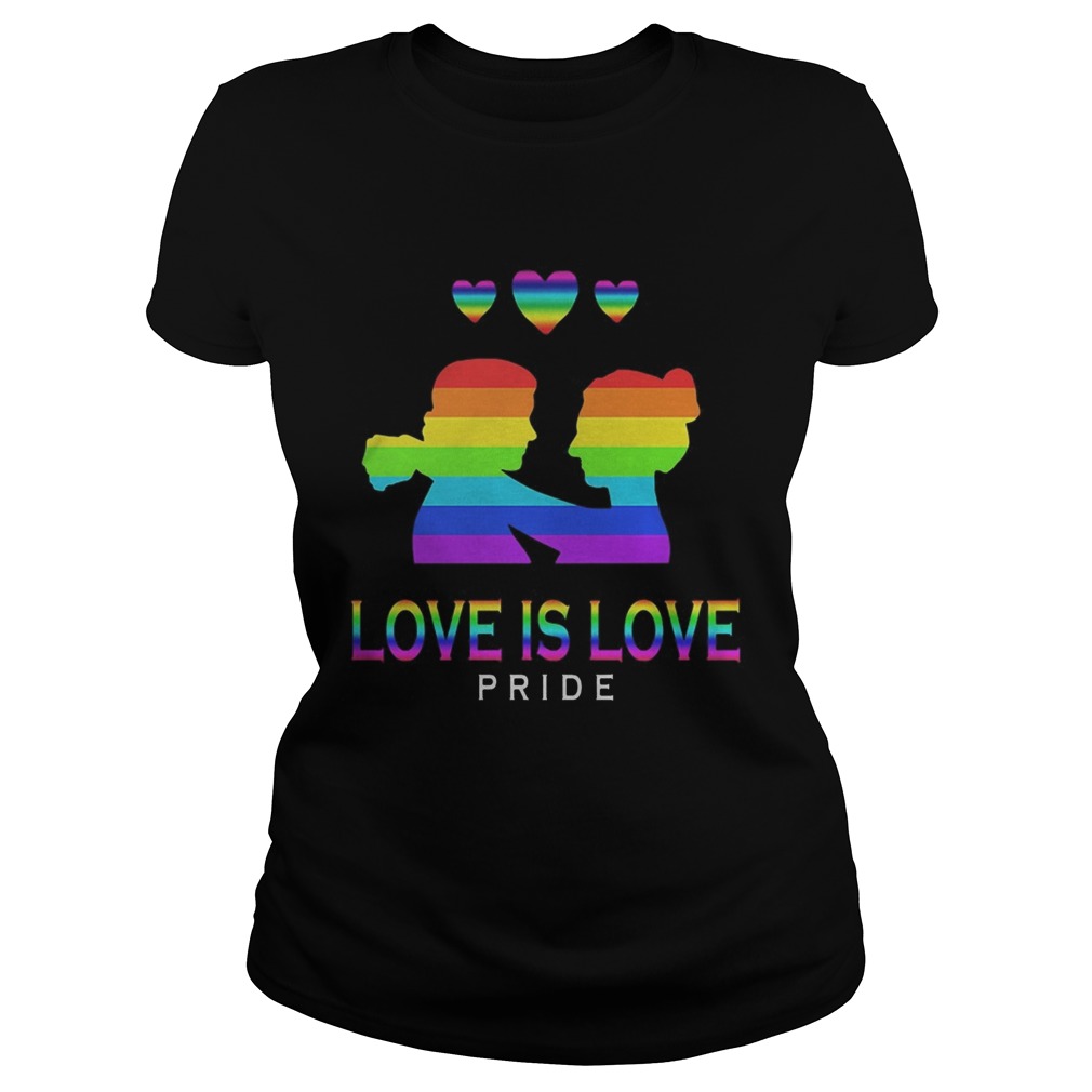 Lgbt love is love pride hearts Classic Ladies