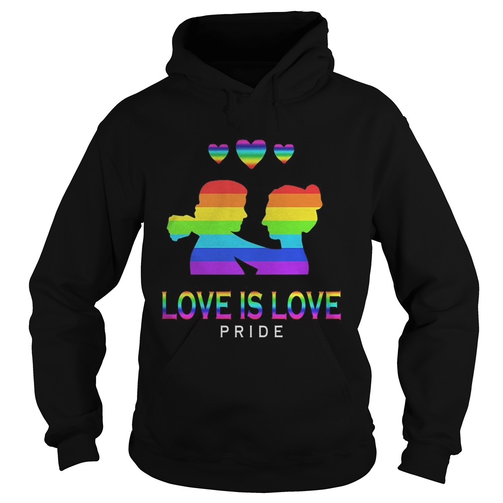 Lgbt love is love pride hearts Hoodie