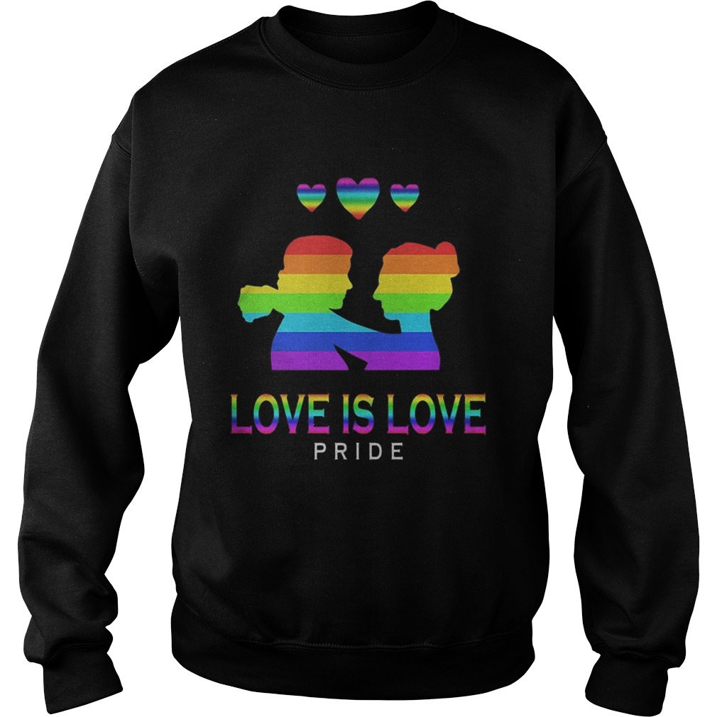 Lgbt love is love pride hearts Sweatshirt
