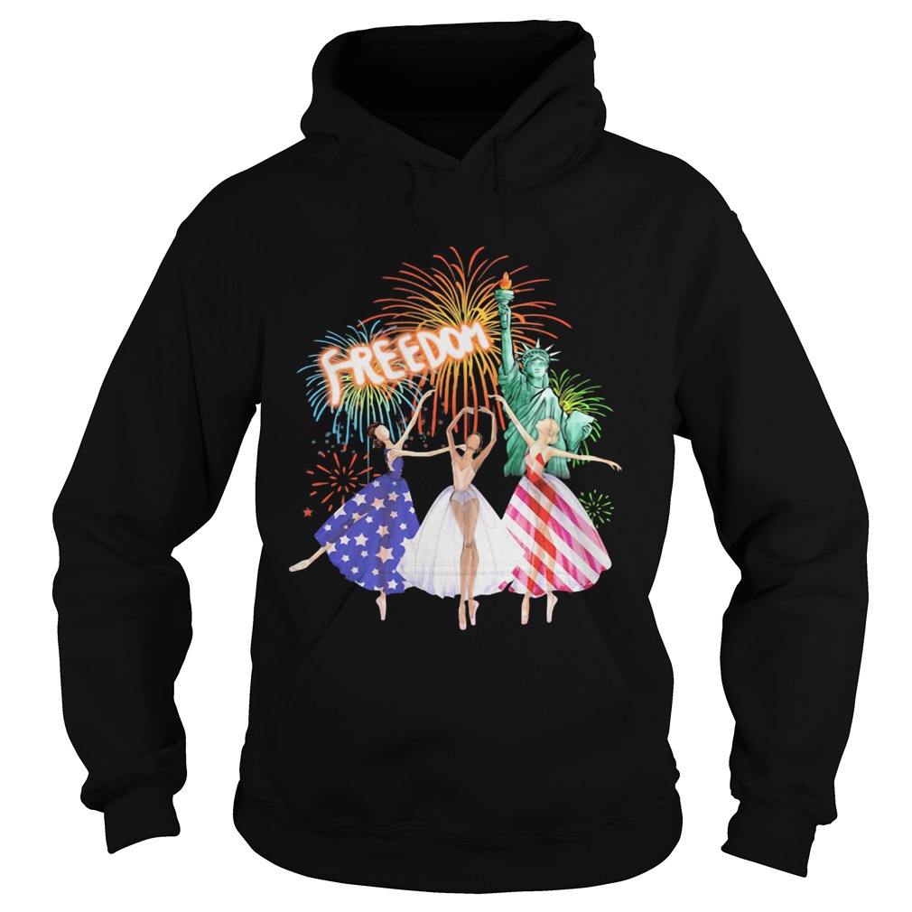 Liberties Freedom Ballet American Flag Independence Day Girls Hoodie