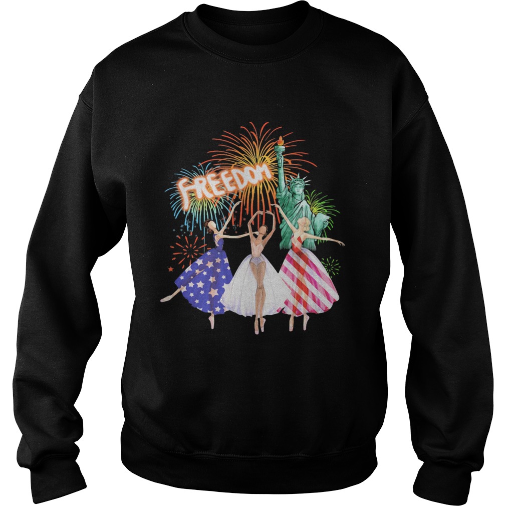 Liberties Freedom Ballet American Flag Independence Day Girls Sweatshirt