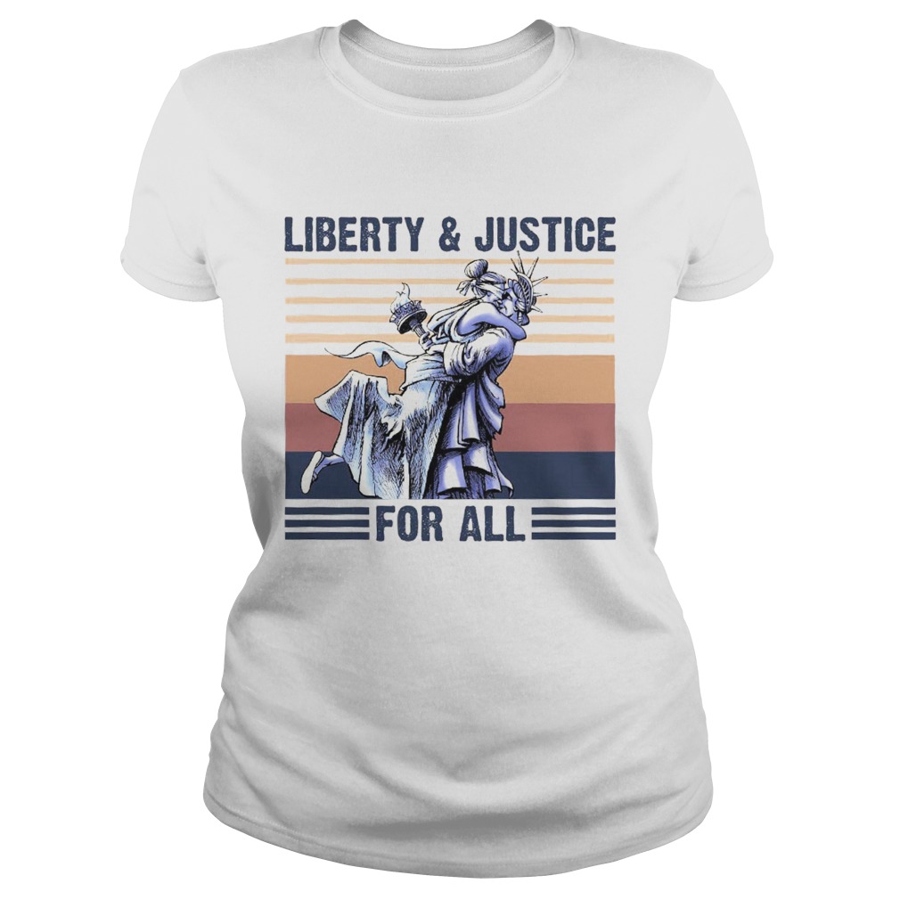 Liberty And Justice For All Vintage Retro Classic Ladies