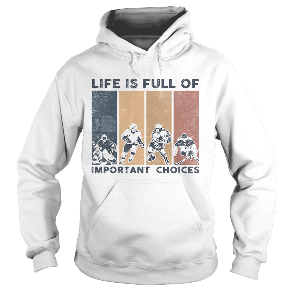 Life Is Full Of Important Choices Golfball Vintage Retro Hoodie