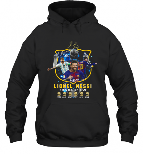 Lionel Messi FIFA Ballon D'Or Six Cup T-Shirt Unisex Hoodie