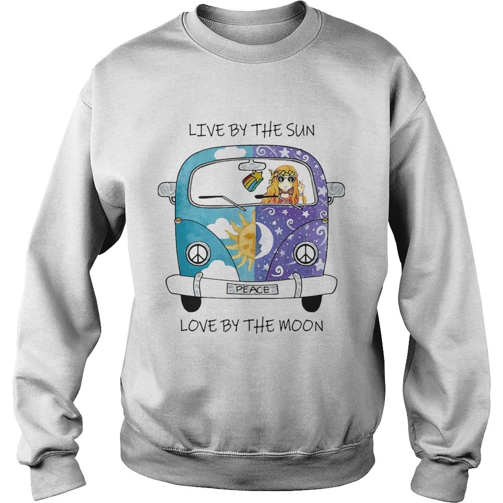 Live By The Sun Love By The Moon Car Girl Sweatshirt